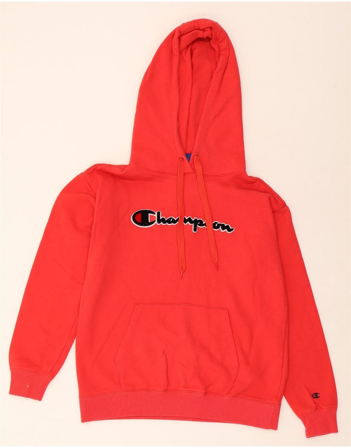 CHAMPION Mens Graphic Hoodie Jumper Small Pink Cotton Vintage Champion and Second-Hand Champion from Messina Hembry 