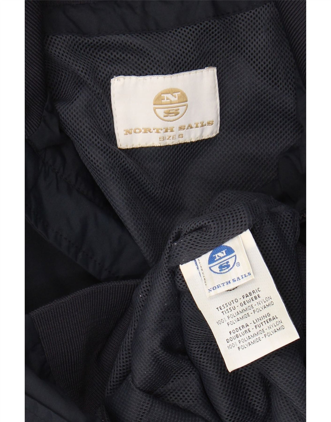 NORTH SAILS Womens Bomber Jacket UK 10 Small Navy Blue Polyamide Vintage North Sails and Second-Hand North Sails from Messina Hembry 
