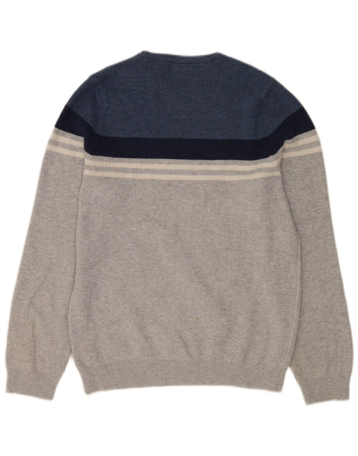 Marks & Spencer Herre sweater med rund hals, lille grå farveblok
