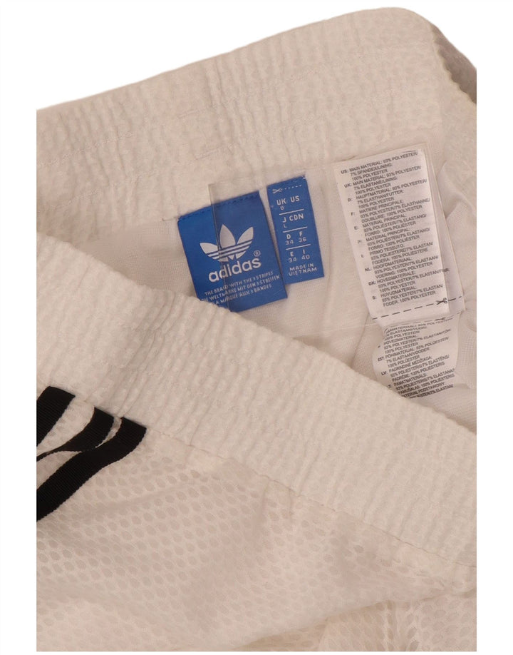 ADIDAS sportsshorts til kvinder UK 8 Small White Polyester