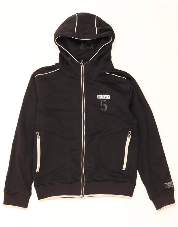 JACK & JONES Dame-hættetrøje med lynlås UK 14 Medium Black Colourblock
