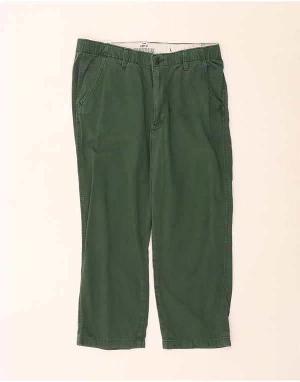 Levi's Straight Crop Chino-bukser til mænd store W34 L24 grøn bomuld