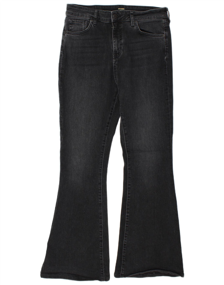 SUPERDRY Womens Studio Flared Jeans W32 L32 Grå Bomuld