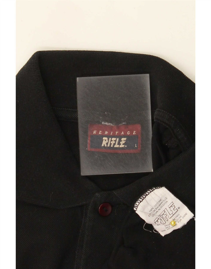 Rifle Heritage Heritage Polo Shirt Stor sort bomuld