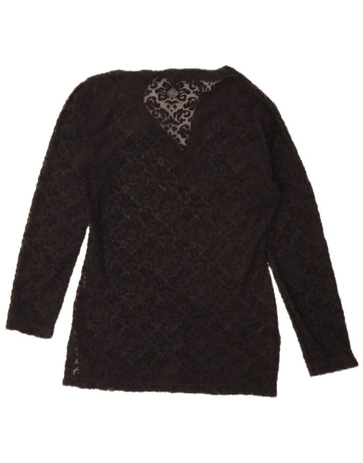 Kookai Dame Oversized Se Through Top US 2 XS Black Floral