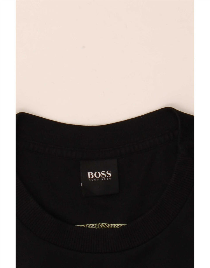 Hugo Boss Herre Grafisk Sweatshirt Jumper Stor Sort Bomuld