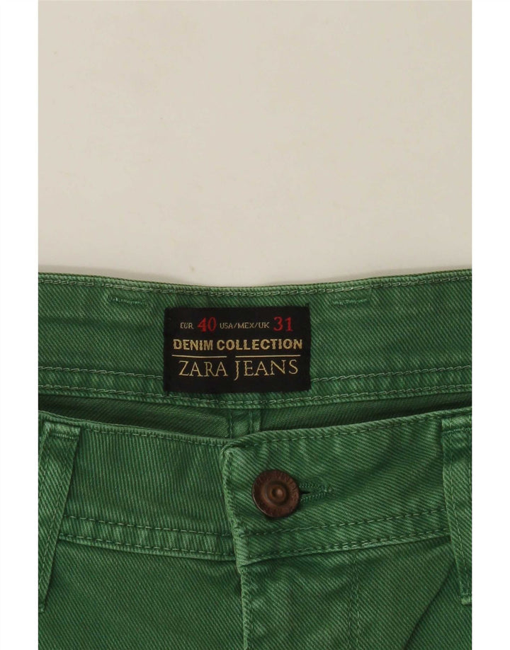 Zara Herre Denim Shorts EU 40 Medium W31 Grøn