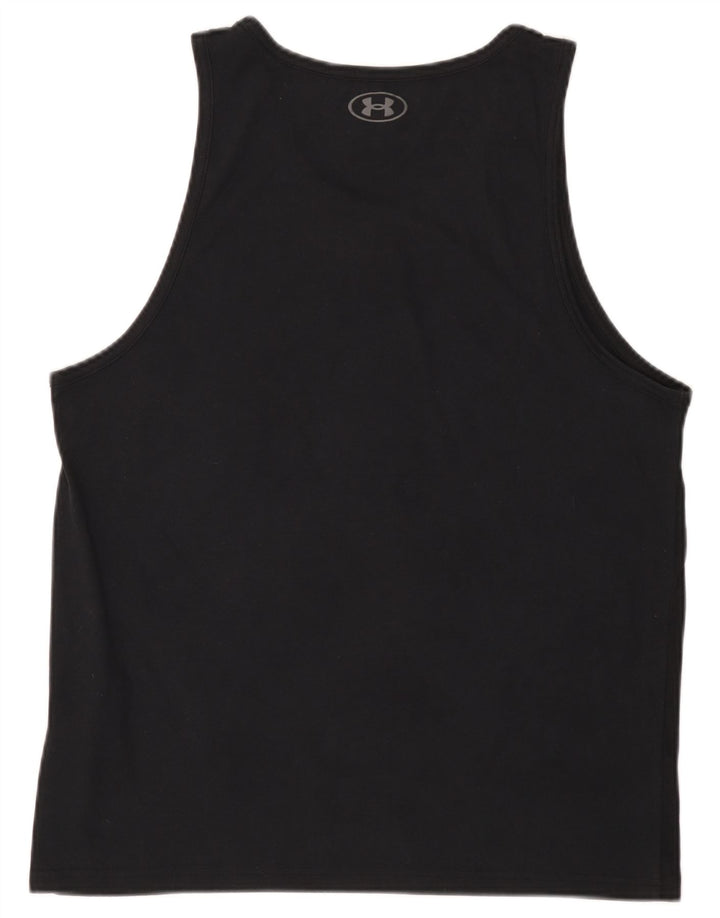 Under Armour Herre Grafisk Vest Top Stor Sort Bomuld