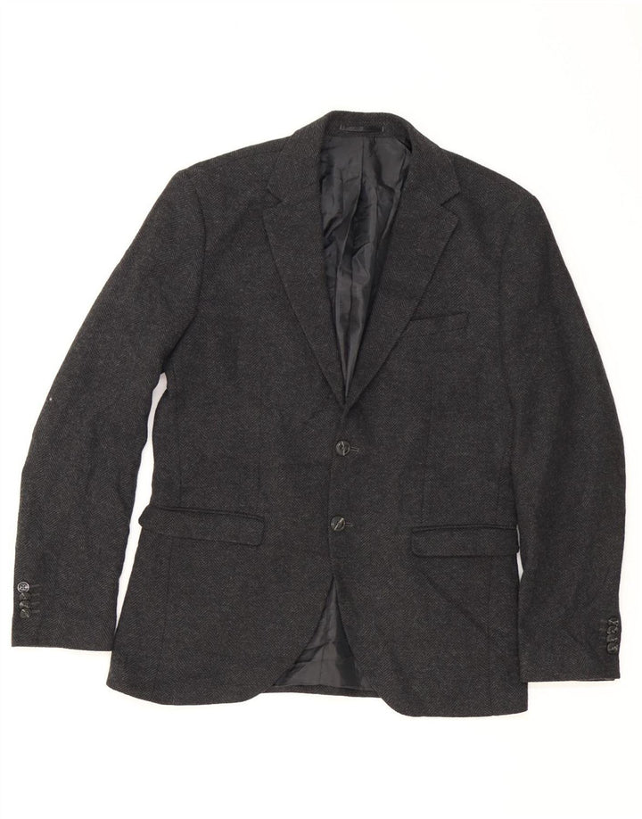 JACK & JONES Herre 2-knaps blazerjakke UK 42 XL Grå sildeben
