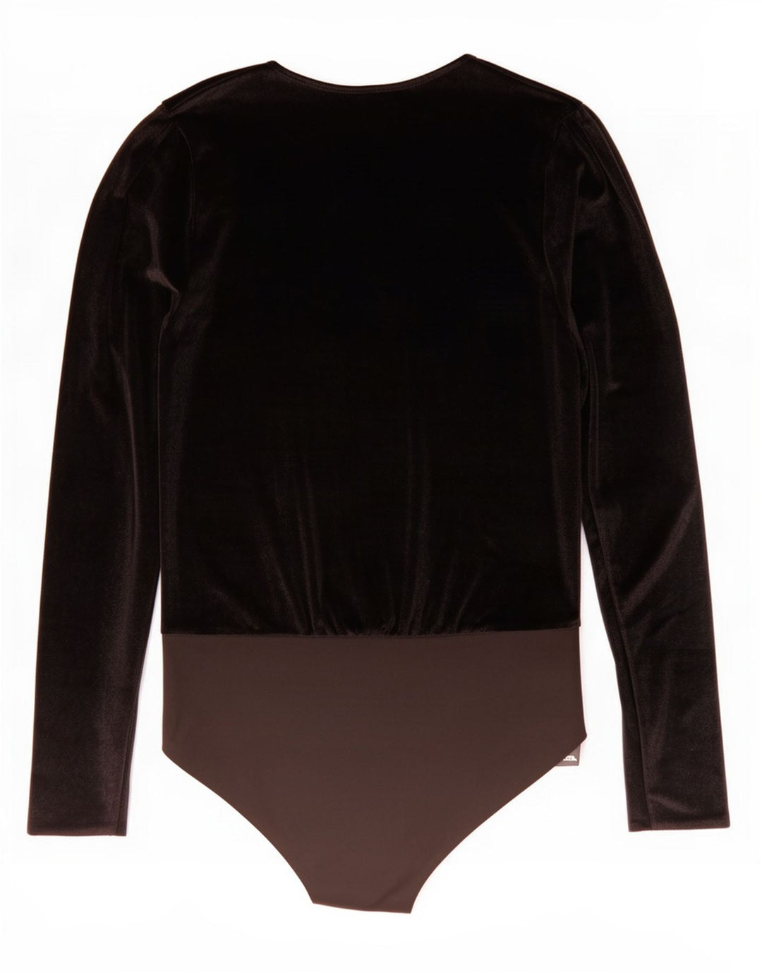 Zara Langærmet Velour Bodysuit UK 12 Medium Sort Colourblock