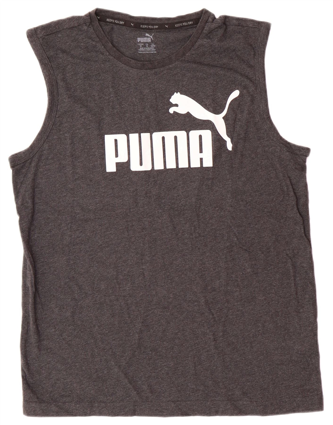 PUMA Herre grafisk vest Top Medium Grey Flecked Bomuld