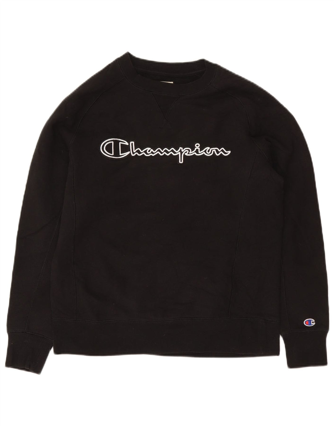 Champion Herre Petit Graphic Sweatshirt Jumper lille sort bomuld