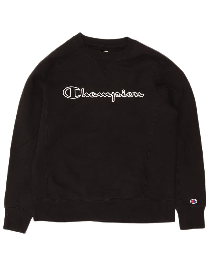 Champion Herre Petit Graphic Sweatshirt Jumper lille sort bomuld