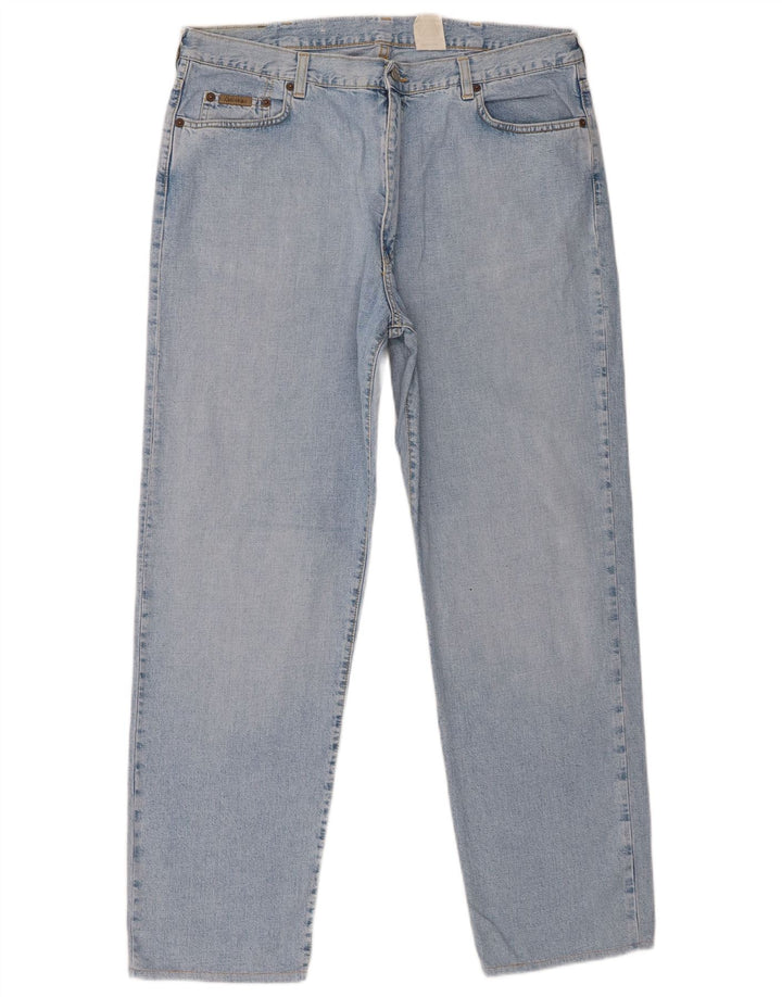 Calvin Klein Straight Jeans til mænd W38 L29 Blå Bomuld