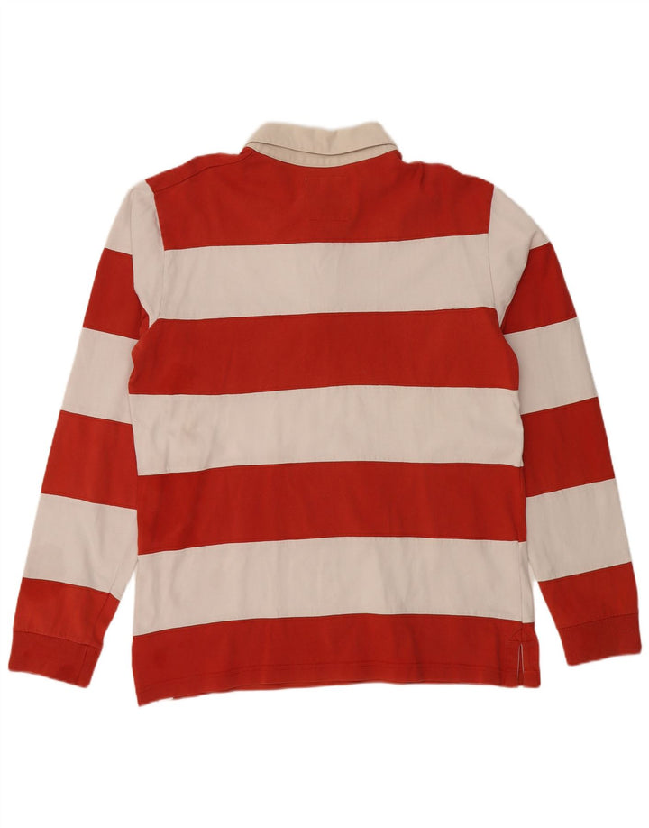 TIMBERLAND Langærmet rugby poloshirt til mænd Medium rød stribet