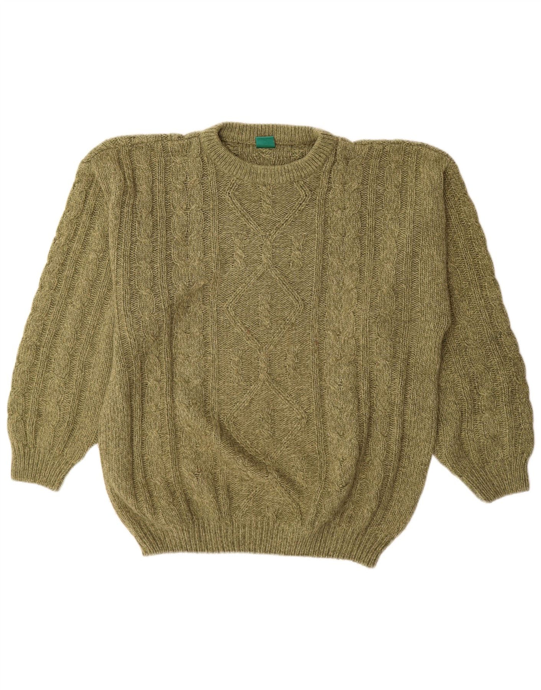 Canda Herre Crew Neck Jumper Sweater Stor Grøn Akryl