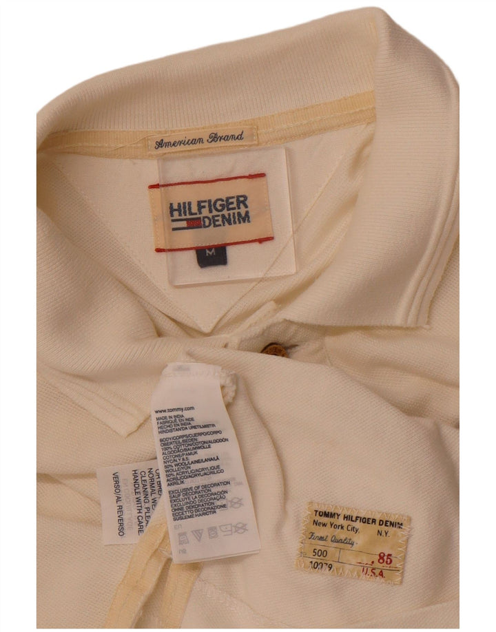 TOMMY HILFIGER Grafisk poloshirt til mænd Medium Off White Bomuld