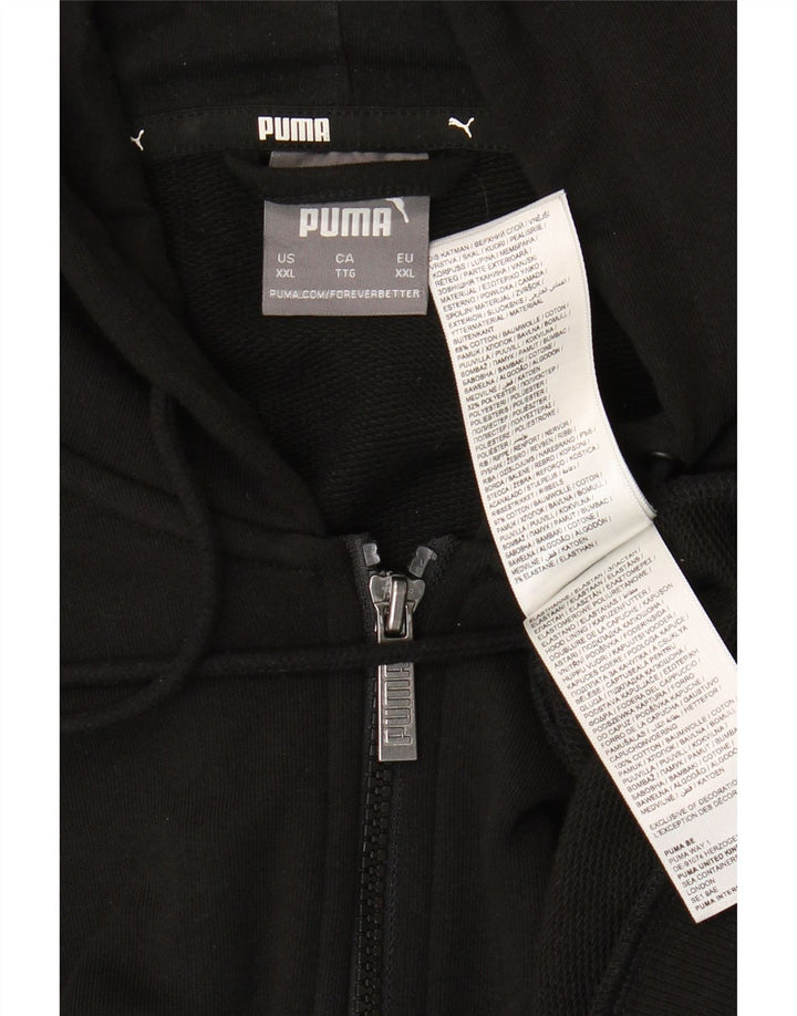 Puma Hættetrøje med lynlås til mænd 2XL sort bomuld