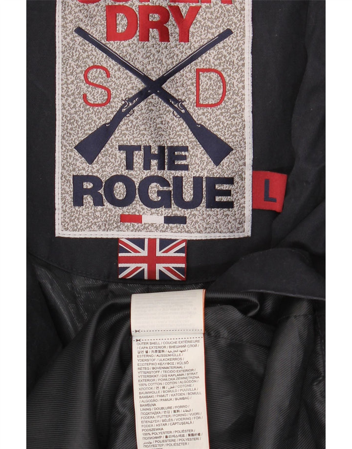Superdry Herre Ærtefrakke UK 40 Stor marineblå bomuld