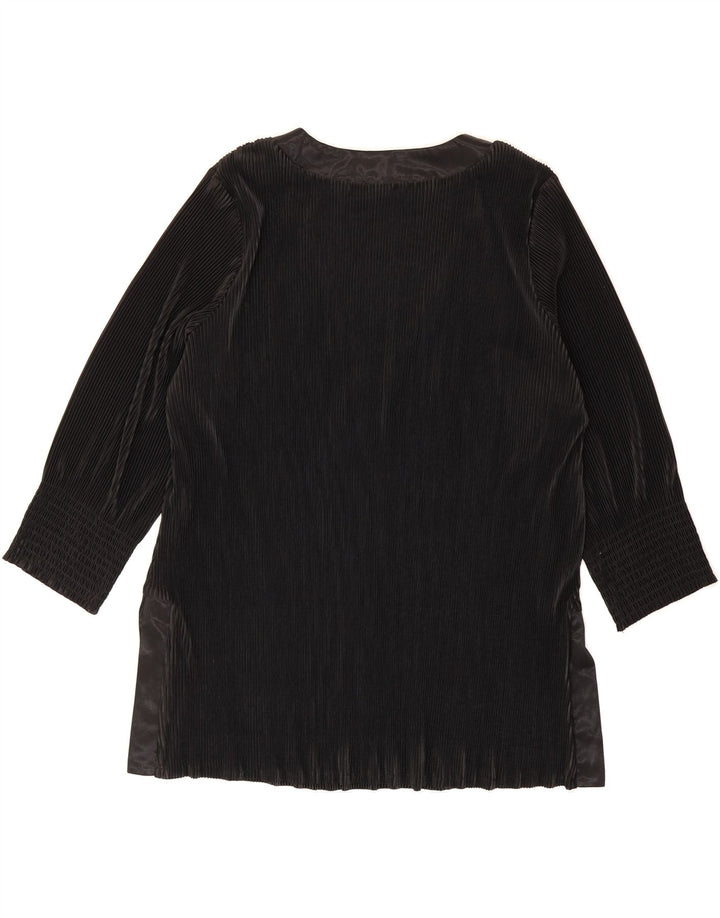 WARDROBE Womens Longline Oversized 3/4 Sleeve Blouse Top UK 16 Large Black Vintage Wardrobe and Second-Hand Wardrobe from Messina Hembry 