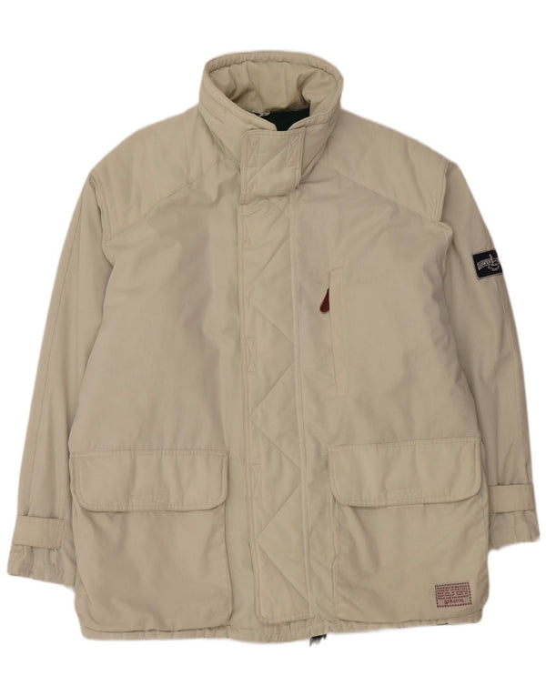 Stratos Herre Hooded Windbreaker Jacket UK 42 XL Hvid Bomuld