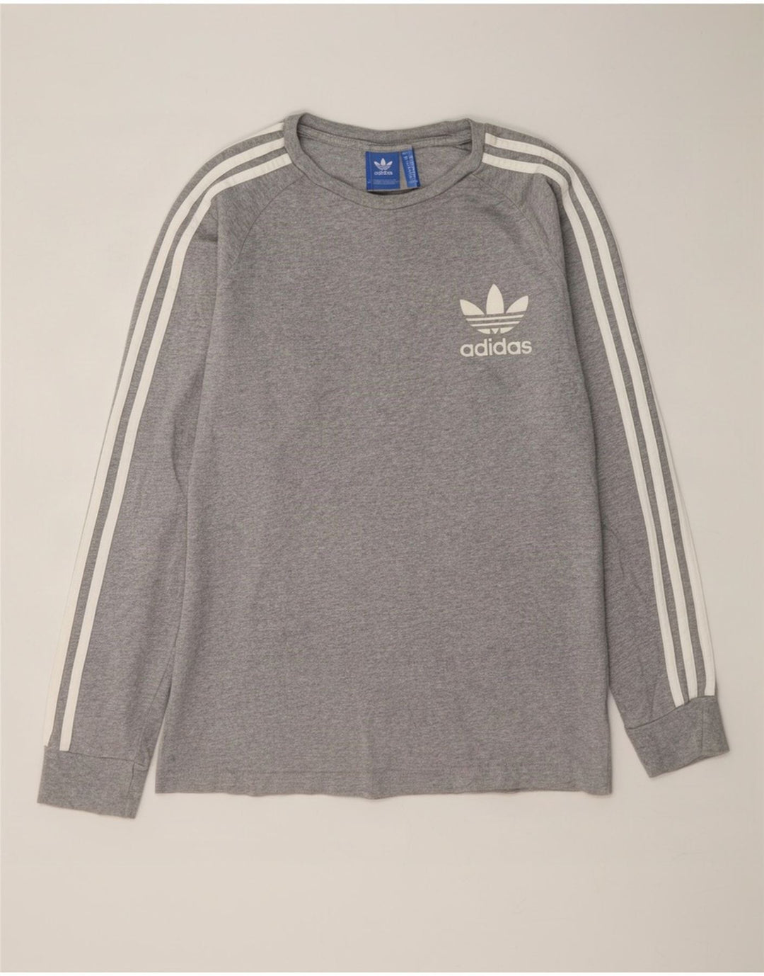 Adidas Herre Top Langærmet Medium Grey Flecked Bomuld