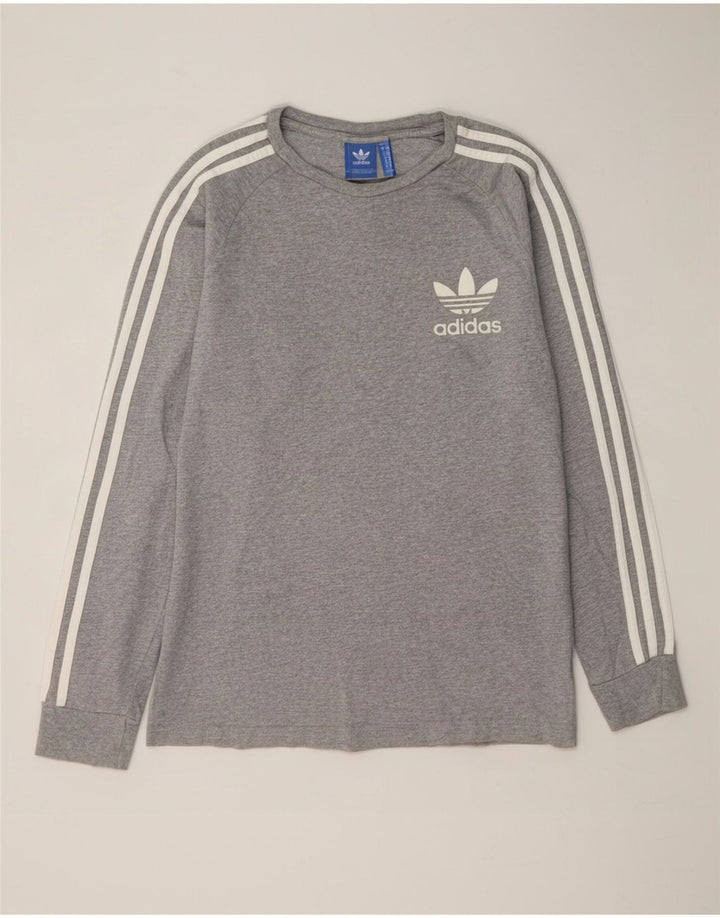 Adidas Herre Top Langærmet Medium Grey Flecked Bomuld