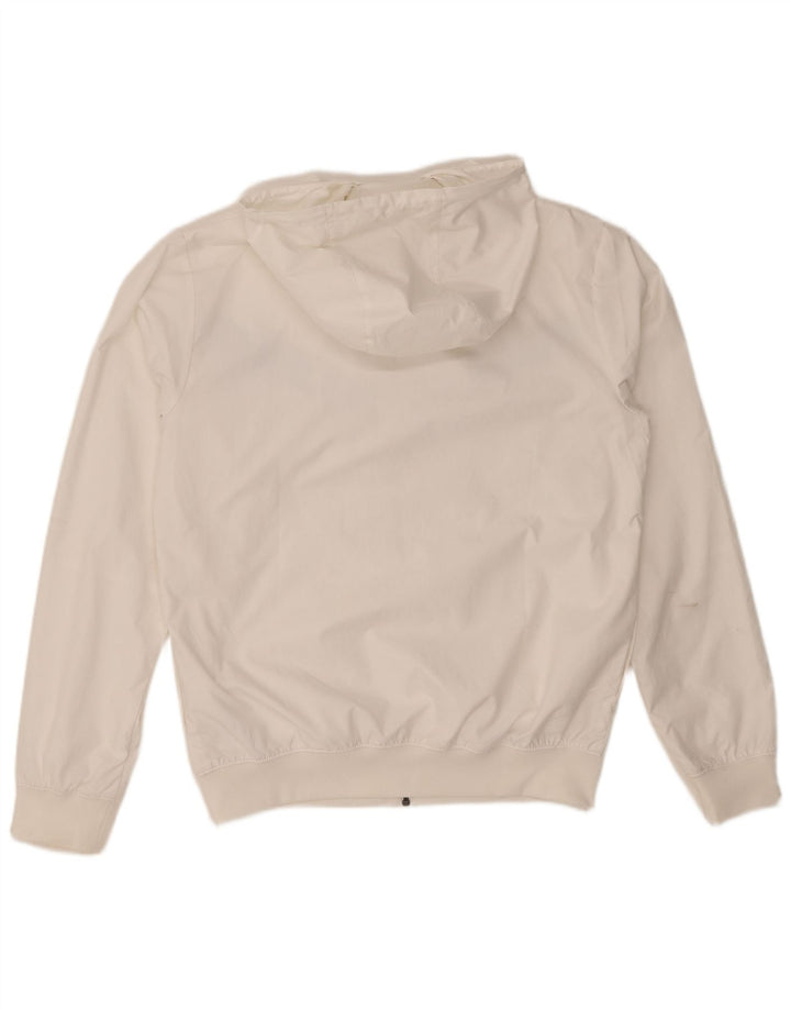 Nike Bomberjakke med hætte til mænd UK 36 Small White Colourblock Polyester