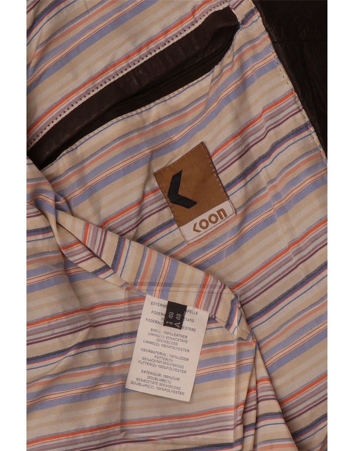 Vintage herre læderjakke IT 48 Medium Brun