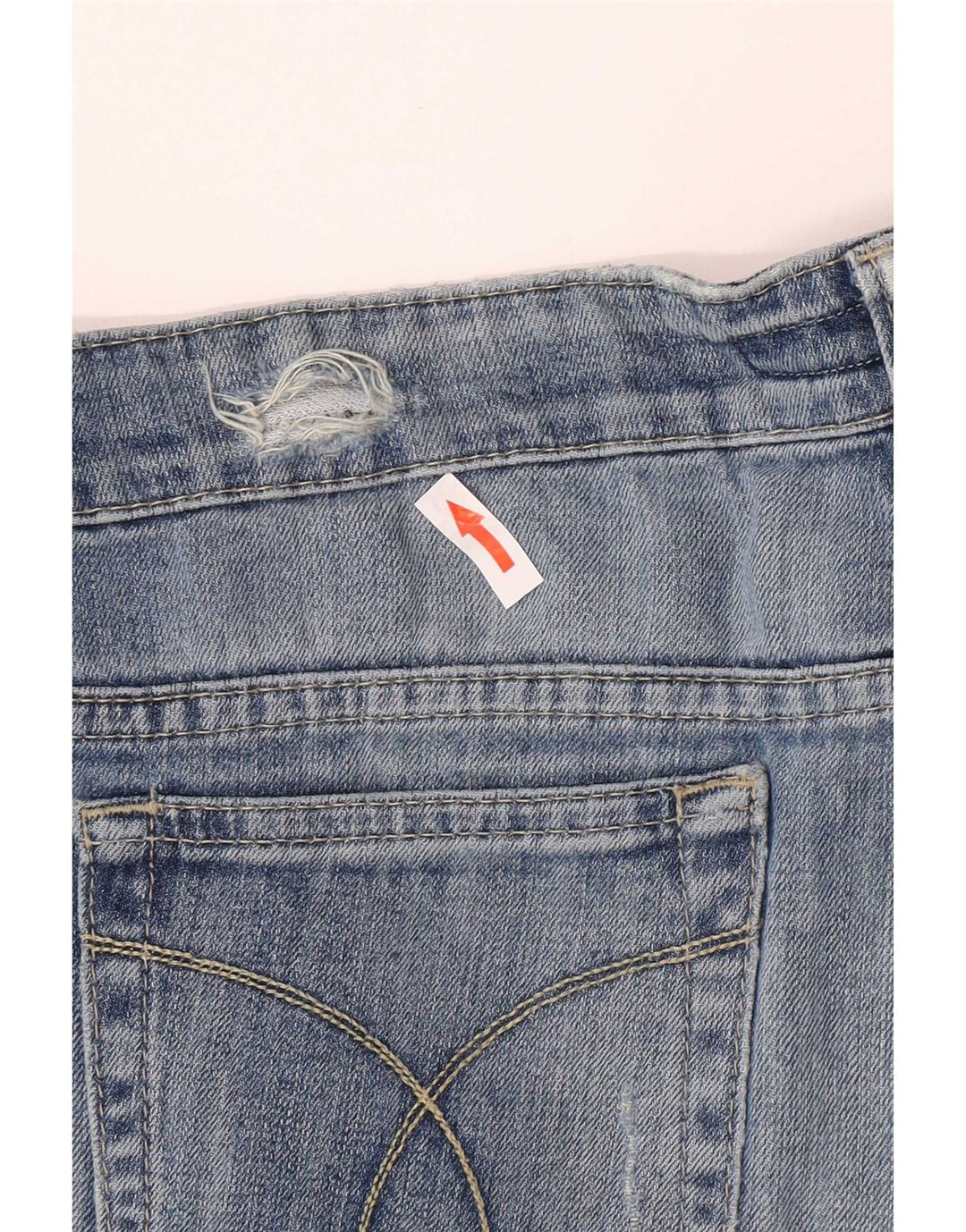 Calvin Klein Dame Distressed Slim Jeans W32 L33 Blå
