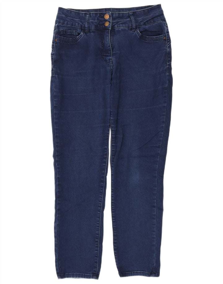M&Co Dame Straight Jeans UK 12 Medium W32 L28 Marineblå Bomuld