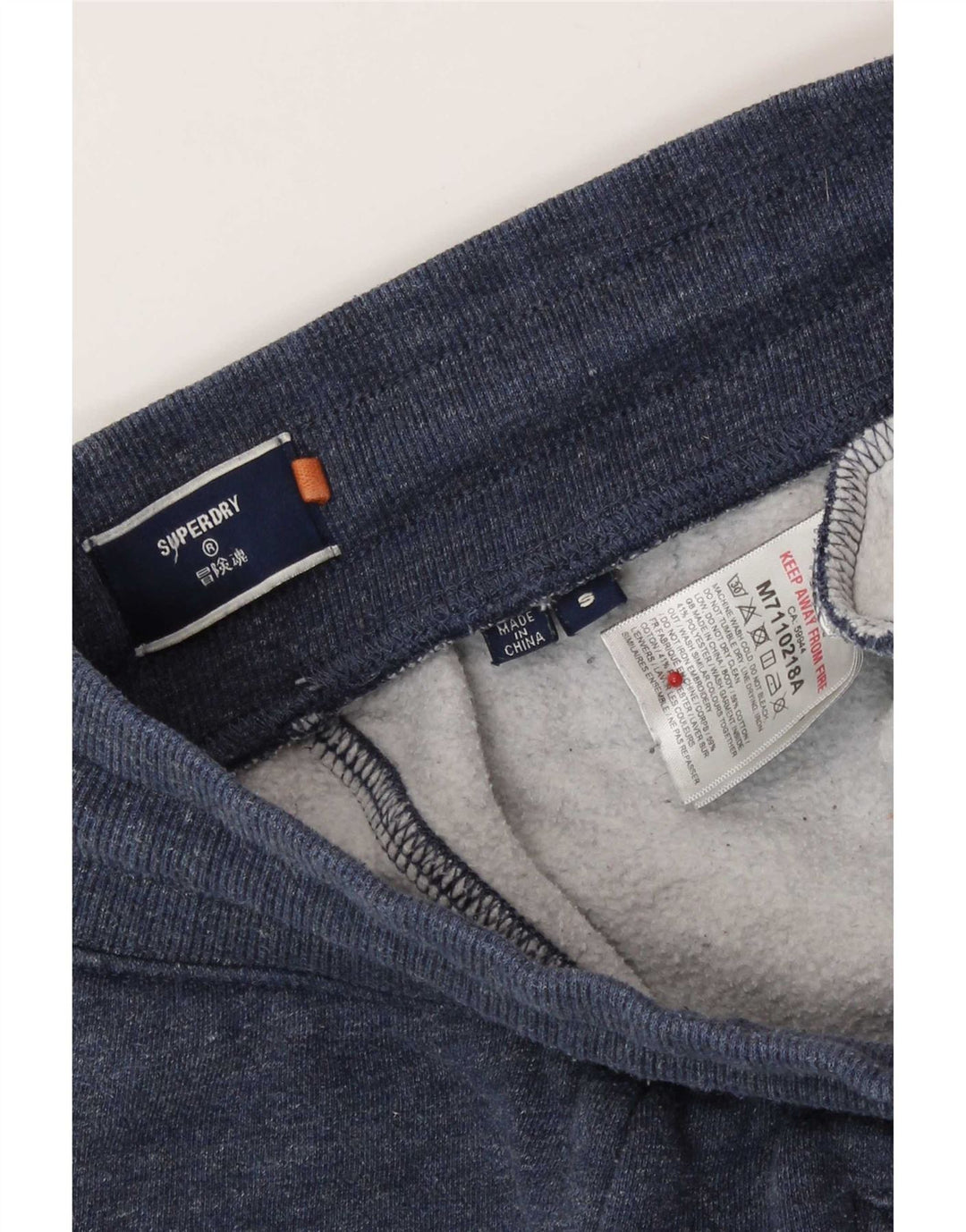Superdry Sportshorts til mænd Små marineblå flækket bomuld