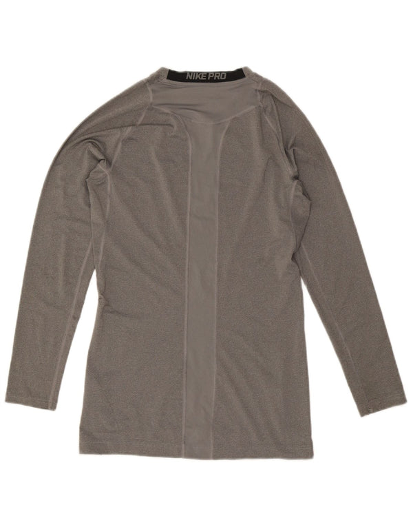 Nike Herre Dri Fit Top Langærmet Medium Grey Colourblock Polyester