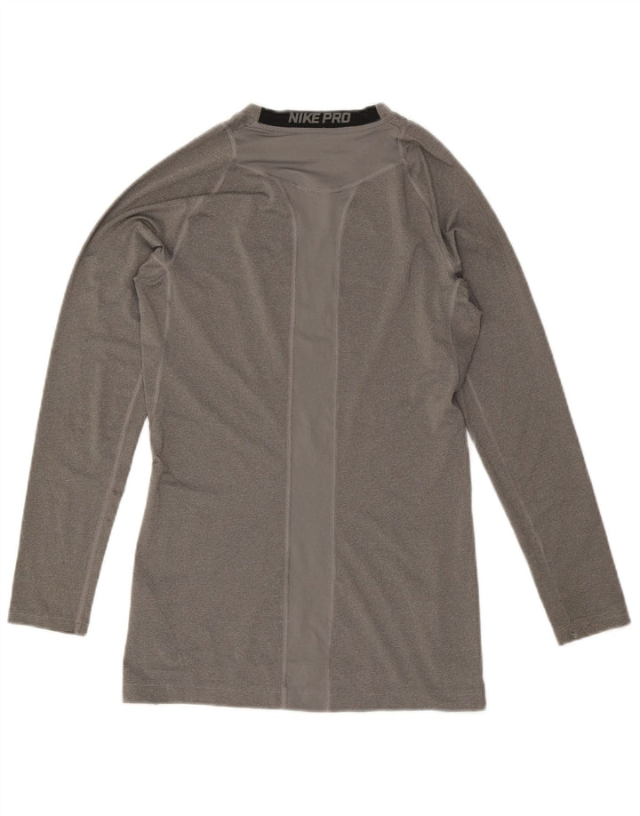 Nike Herre Dri Fit Top Langærmet Medium Grey Colourblock Polyester