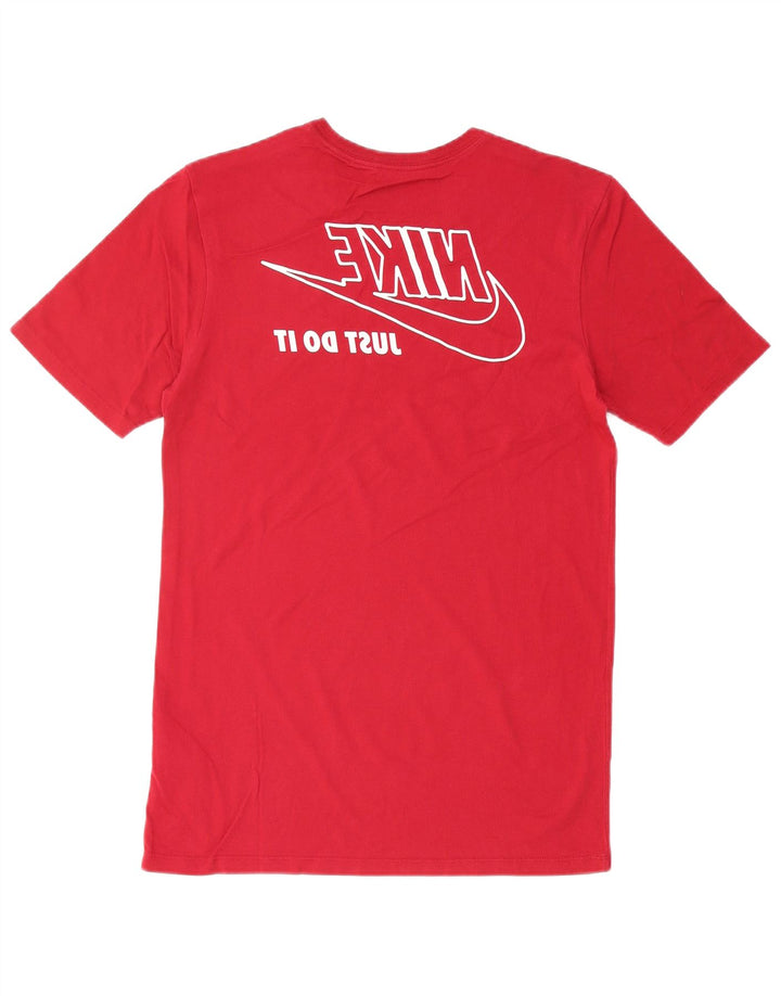 NIKE Mens Athletic Cut Graphic T-Shirt Top Small Red Cotton