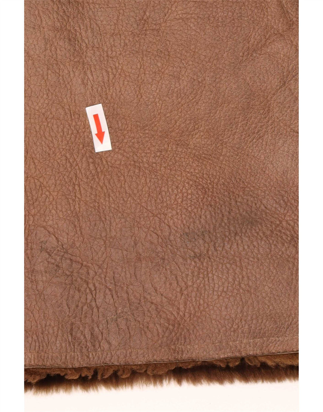 Coveri Shearling Overfrakke med hætte til mænd EU 54 2XL brunt læder
