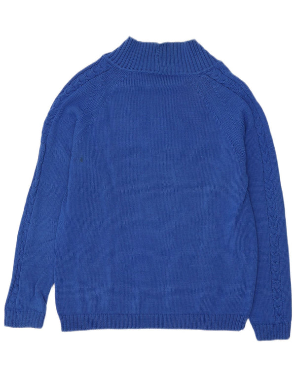 Vintage herre V-hals sweater mellemblå