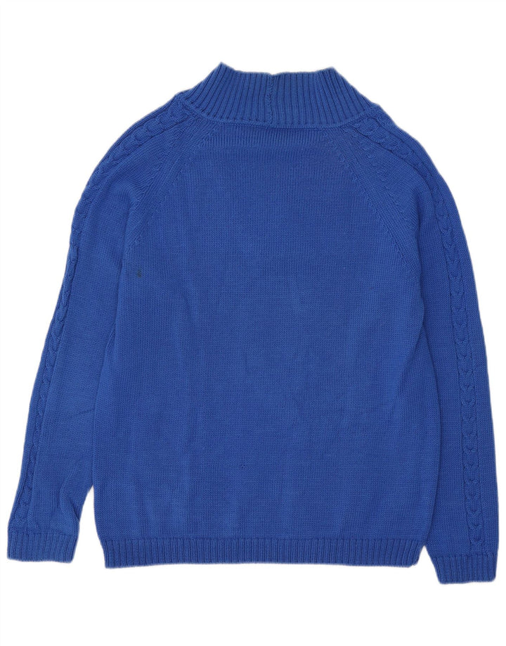 Vintage herre V-hals sweater mellemblå