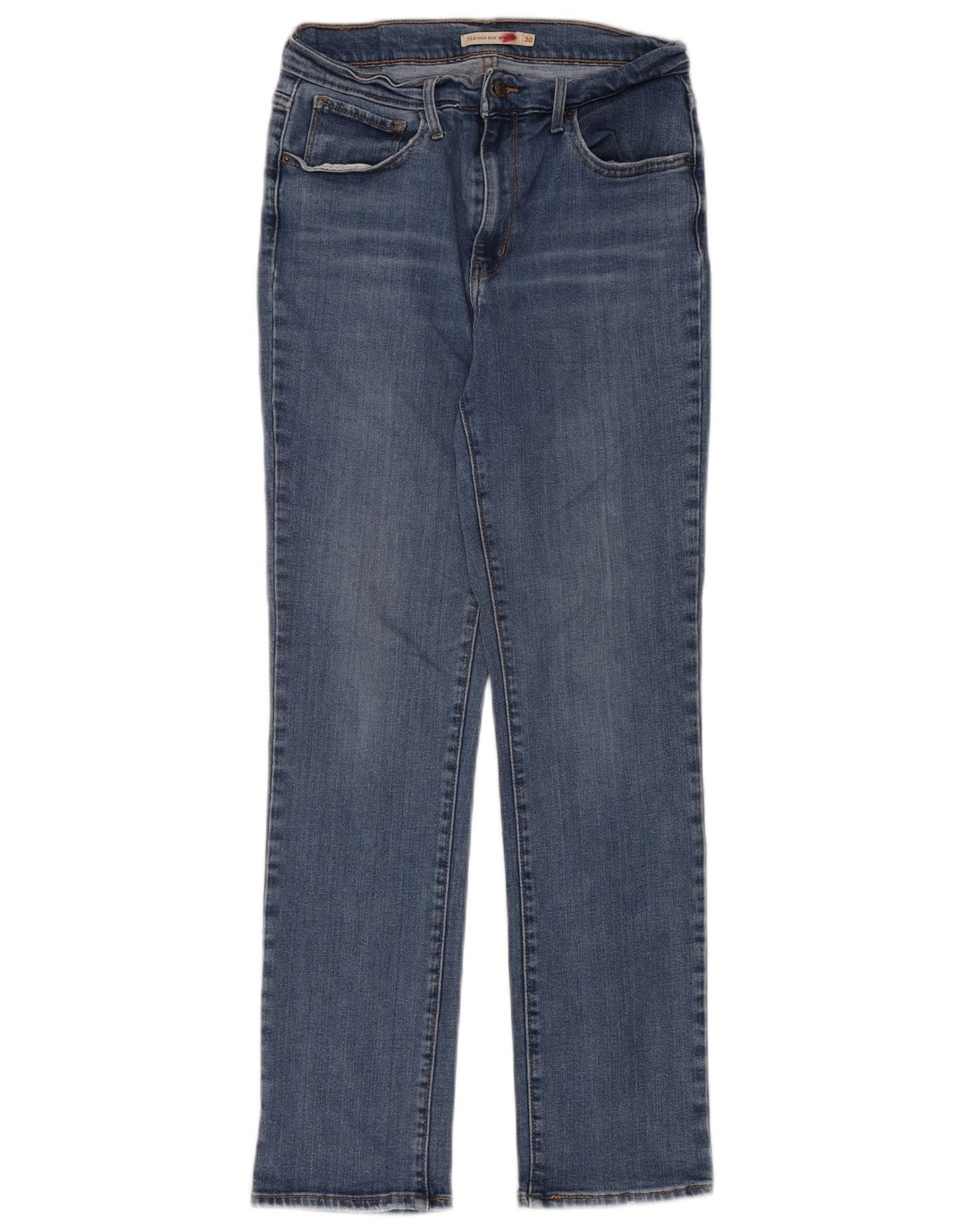 Levi's Womens 724 Højtaljede lige jeans W30 L28 Blå
