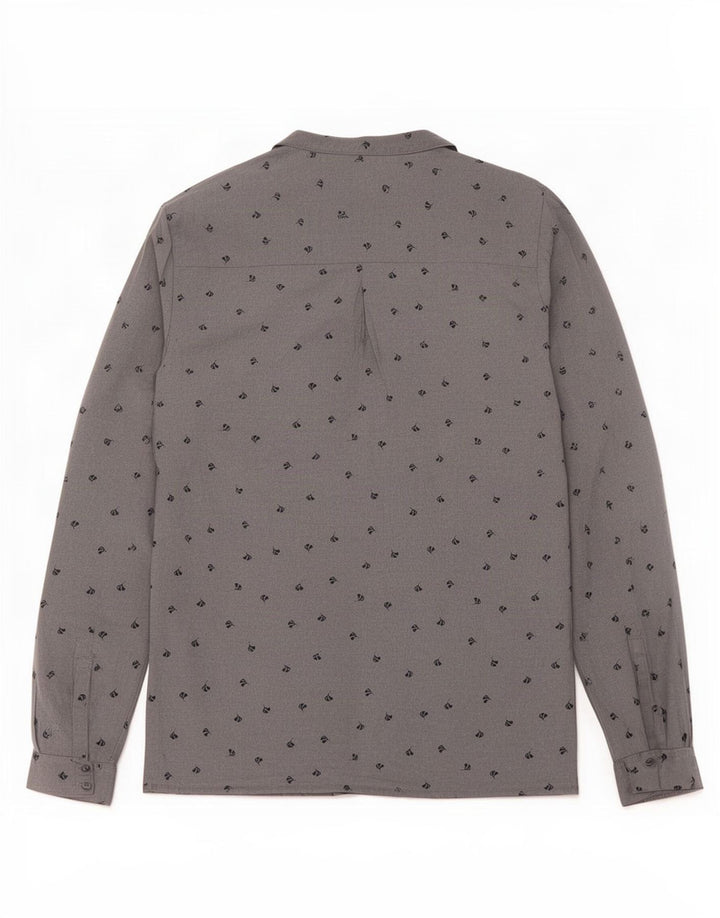Rohan Dame Shirt Bluse UK 10 Small Grey Floral Polyester