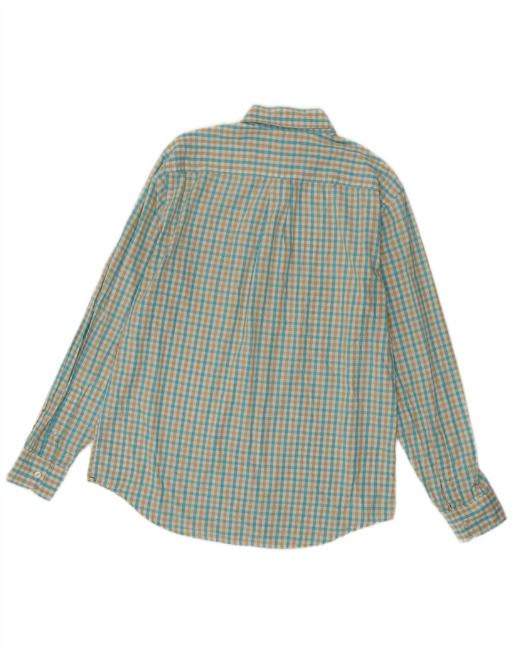 DOCKERS Herreskjorte Medium Blue Gingham Cotton