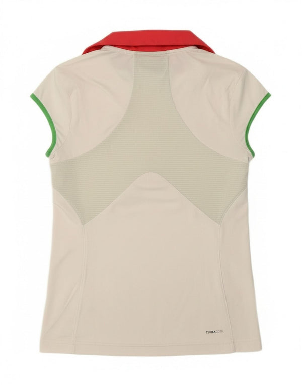 Adidas Girls Climacool Polo Shirt 13-14 År Hvid Polyester Sports