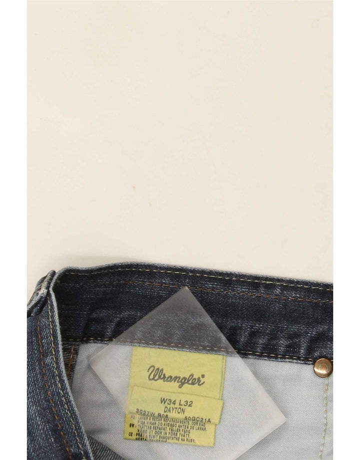 Wrangler Herre Dayton Bootcut Jeans W34 L32 Blå Bomuld