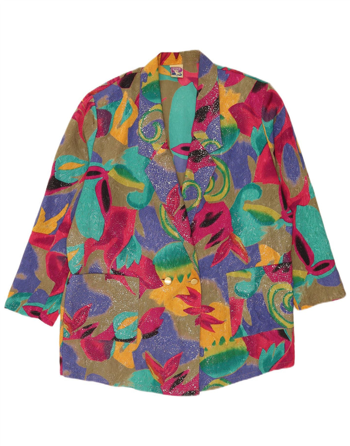 Yessica Dame Oversized Blazer Jacket EU 46 XL Flerfarvet Geometrisk