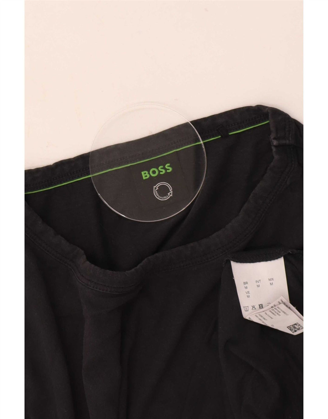 Hugo Boss Herre T-Shirt Top Medium Sort Bomuld