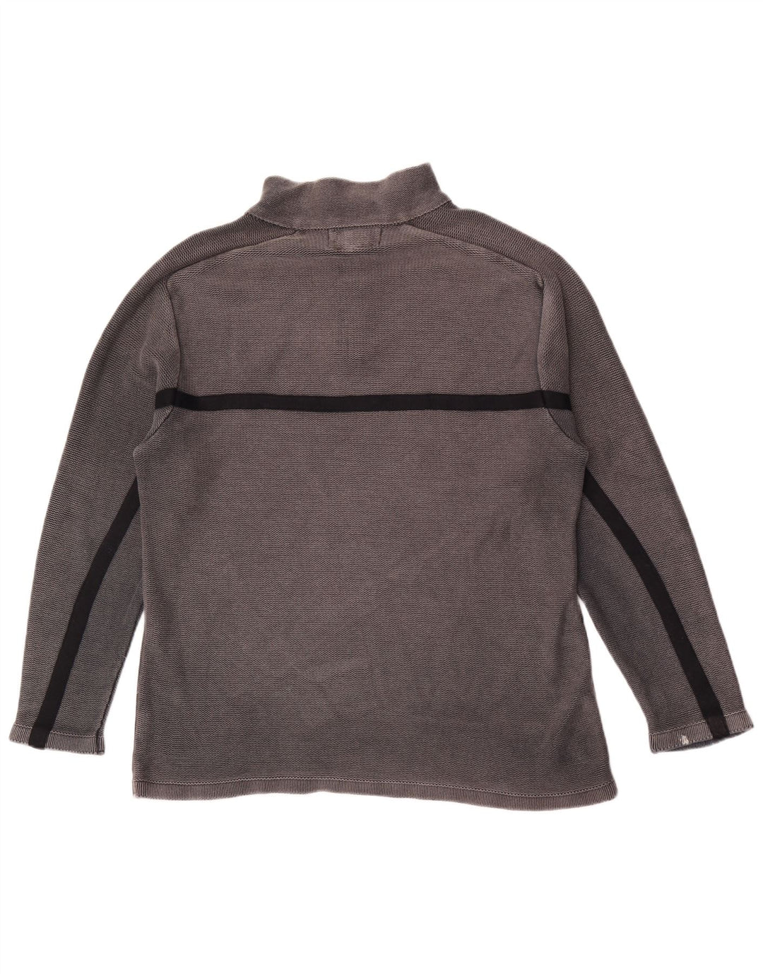 WEIRD FISH Sweatshirt med lynlås til mænd, lille grå farveblok bomuld