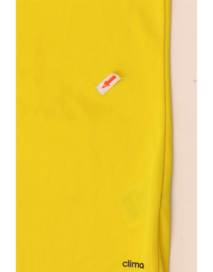 Adidas Herre Climalite T-Shirt Top Lille Gul Polyester