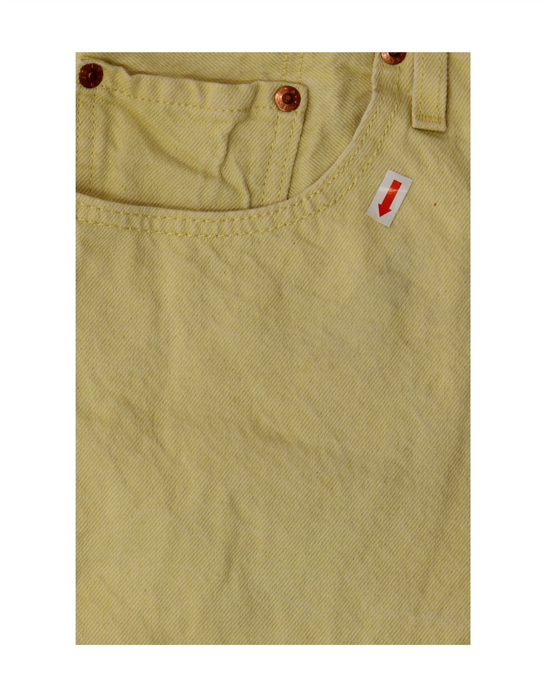 LEVI'S Womens 501 denimshorts W32 Stor gul bomuld