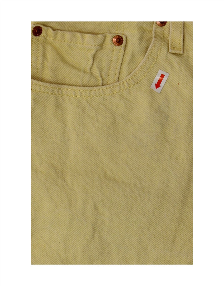 LEVI'S Womens 501 denimshorts W32 Stor gul bomuld
