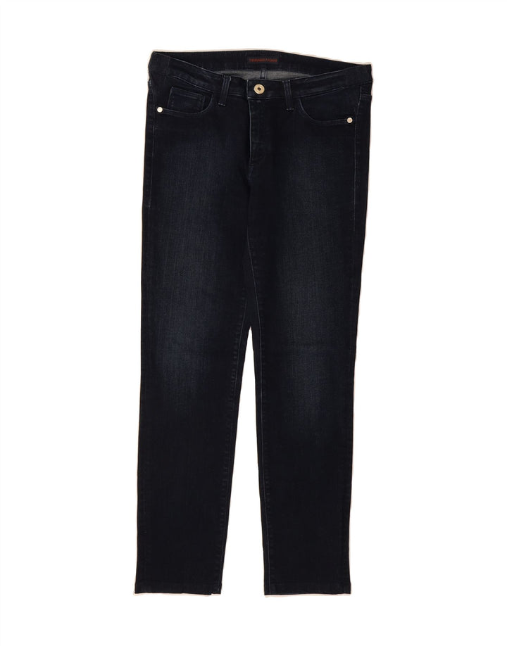 TRUSSARDI Womens Straight Jeans W30 L30 Navy Blue Vintage Trussardi and Second-Hand Trussardi from Messina Hembry 